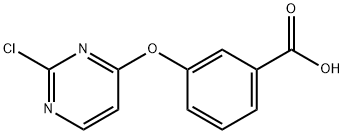 3-[(2-chloropyrimidin-4-yl)oxy]benzoic acid 结构式