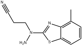 3-(1-(4-甲基苯并[D]噻唑-2-基)肼基)丙腈 结构式