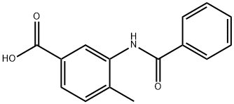 3-(苯甲酰氨基)-4-甲基苯甲酸 结构式