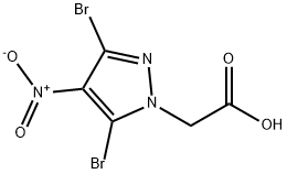 2-(3,5-dibromo-4-nitro-1H-pyrazol-1-yl)acetic acid 结构式