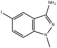 5-碘-1-甲基-1H-吲唑-3-胺 结构式