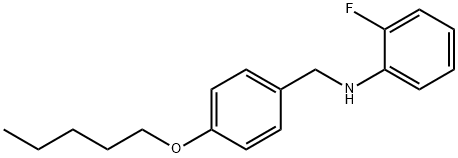 2-Fluoro-N-[4-(pentyloxy)benzyl]aniline 结构式