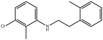 3-Chloro-2-methyl-N-(2-methylphenethyl)aniline 结构式