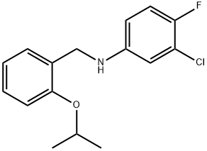 3-Chloro-4-fluoro-N-(2-isopropoxybenzyl)aniline 结构式