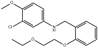3-Chloro-N-[2-(2-ethoxyethoxy)benzyl]-4-methoxyaniline 结构式