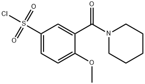 4-Methoxy-3-(piperidin-1-ylcarbonyl)-benzenesulfonyl chloride 结构式