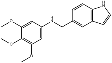 N-(1H-Indol-5-ylmethyl)-N-(3,4,5-trimethoxyphenyl)amine 结构式