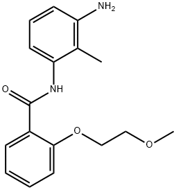 N-(3-AMINO-2-METHYLPHENYL)-2-(2-METHOXYETHOXY)-BENZAMIDE 结构式