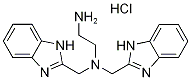 N1,N1-双((1H-苯并[D]咪唑-2-基)甲基)乙烷-1,2-二胺盐酸盐 结构式