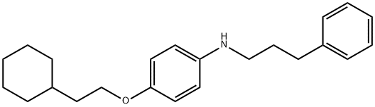 N-[4-(2-Cyclohexylethoxy)phenyl]-N-(3-phenylpropyl)amine 结构式