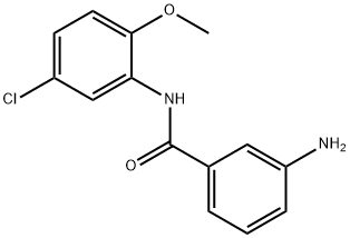 3-氨基-N-(5-氯-2-甲氧基-苯基)苯甲酰胺 结构式