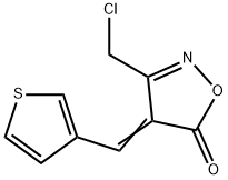 (4E)-3-(chloromethyl)-4-(3-thienylmethylene)isoxazol-5(4H)-one 结构式