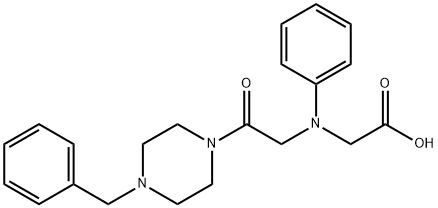 [[2-(4-benzylpiperazin-1-yl)-2-oxoethyl](phenyl)amino]acetic acid 结构式