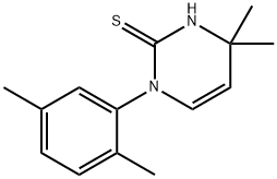1-(2,5-二甲基苯基)-4,4-二甲基-1,4-二氢嘧啶-2-硫醇 结构式