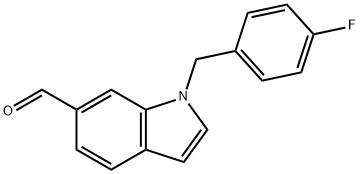 1-(4-fluorobenzyl)-1H-indole-6-carbaldehyde 结构式