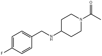 1-[4-[(4-氟苄基)氨基]-1-哌啶基]乙酮 结构式