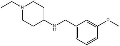 1-乙基-N-(3-甲氧基苄基)哌啶-4-胺 结构式