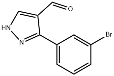 3-(3-溴苯基)-2H-吡唑-4-甲醛 结构式