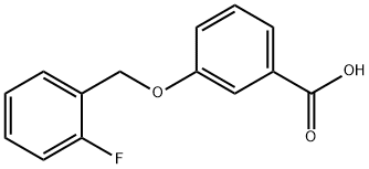 3-(2-氟苄基)氧基苯甲酸 结构式