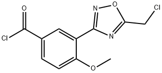 3-[5-(chloromethyl)-1,2,4-oxadiazol-3-yl]-4-methoxybenzoyl chloride 结构式