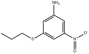 [3-硝基-5-(丙基硫代)苯基]胺 结构式