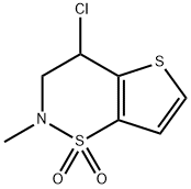 4-chloro-2-methyl-3,4-dihydro-2H-thieno[2,3-e][1,2]thiazine 1,1-dioxide 结构式