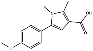 5-(4-甲氧苯基)-1,2-二甲基-3-吡咯羧酸 结构式