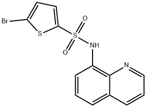5-溴-N-喹啉-8-基-2-噻吩磺酰胺 结构式