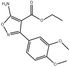 5-氨基-3-(3,4-二甲氧苯基)异恶唑-4-甲酸乙酯 结构式