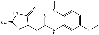 N-(2,5-dimethoxyphenyl)-2-(2-mercapto-4-oxo-4,5-dihydro-1,3-thiazol-5-yl)acetamide 结构式