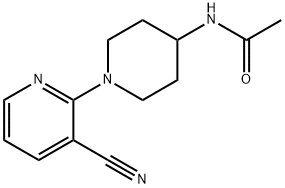 N-[1-(3-氰基吡啶-2-基)哌啶-4-基]乙酰胺 结构式