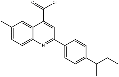 2-(4-仲丁基苯基)-6-甲基喹啉-4-甲酰氯 结构式