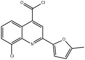 8-氯-2-(5-甲基-2-呋喃)喹啉-4-甲酰氯 结构式