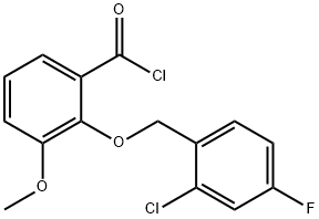 2-[(2-氯-4-氟苄基)氧基]-3-甲氧基苯甲酰氯 结构式