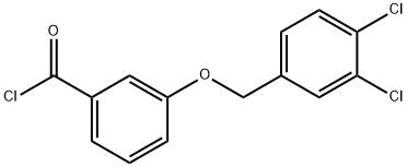 3-[(3,4-二氯苄基)氧基]苯甲酰氯 结构式