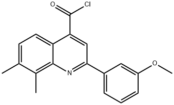 2-(3-甲氧苯基)-7,8-二甲基喹啉-4-甲酰氯 结构式