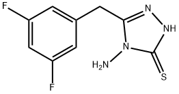 4-氨基-5-(3,5-二氟苄基)-4H-1,2,4-三唑-3-硫醇 结构式