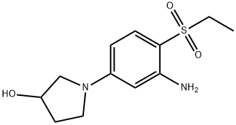 1-[3-Amino-4-(ethylsulfonyl)phenyl]-3-pyrrolidinol 结构式