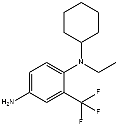 N-1-Cyclohexyl-N-1-ethyl-2-(trifluoromethyl)-1,4-benzenediamine 结构式