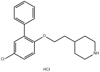4-{2-[(5-Chloro[1,1'-biphenyl]-2-yl)oxy]-ethyl}piperidine hydrochloride 结构式