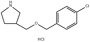 3-{[(4-Chlorobenzyl)oxy]methyl}pyrrolidinehydrochloride 结构式