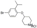 4-(4-Bromo-2-isopropylphenoxy)piperidinehydrochloride 结构式