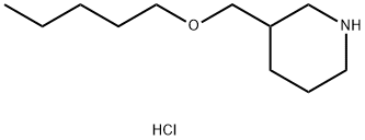 3-[(Pentyloxy)methyl]piperidine hydrochloride 结构式