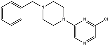 1-Benzyl-4-(6-chloro-2-pyrazinyl)piperazine 结构式