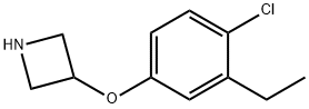 3-(4-Chloro-3-ethylphenoxy)azetidine 结构式