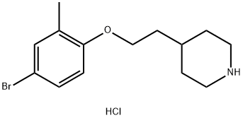 4-[2-(4-Bromo-2-methylphenoxy)ethyl]piperidinehydrochloride 结构式