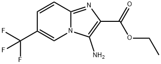 3-氨基-6-(三氟甲基)咪唑-[1,2-A]吡啶-2-甲酸乙酯 结构式
