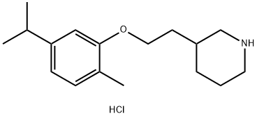 3-[2-(5-Isopropyl-2-methylphenoxy)ethyl]-piperidine hydrochloride 结构式