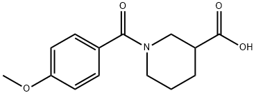 1-(4-Methoxybenzoyl)-3-piperidinecarboxylic acid 结构式