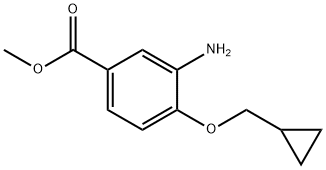 Methyl 3-amino-4-(cyclopropylmethoxy)benzoate 结构式